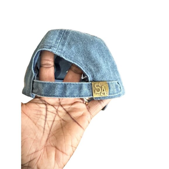 Great Lakes Unsalted Embroidered Adjustable Chambray Denim Cap By South Athletic - Picture 4 of 7